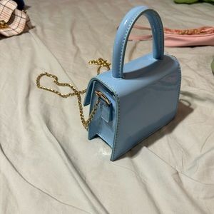 Blue hand bag
